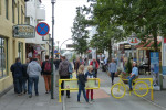 De hoofdstraat van Reykjavik